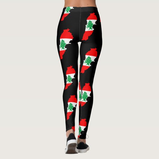 Libanon kaart met vlag leggings (Achterkant)