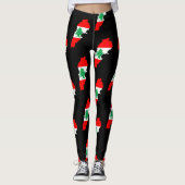 Libanon kaart met vlag leggings (Voorkant)
