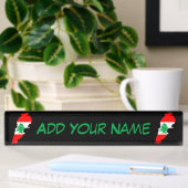 Libanon kaart met vlag naambordje