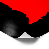 Libanon kaart met vlag perfect poster (Hoek)