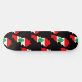 Libanon kaart met vlag persoonlijk skateboard (Horizontaal)