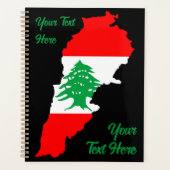 Libanon kaart met vlag planner (Voorkant)