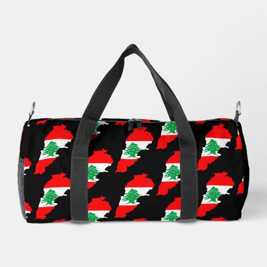 Libanon kaart met vlag plunjezak (Achterkant)