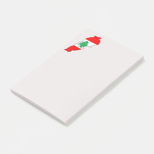 Libanon kaart met vlag post-it® notes (Schuin)