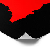 Libanon kaart met vlag poster (Hoek)