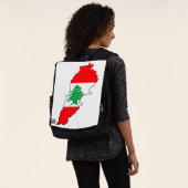Libanon Kaart met Vlag Rugtassen (Gedragen)