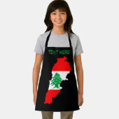 Libanon kaart met vlag schort (Insitu)