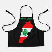 Libanon kaart met vlag schort (Voorkant)