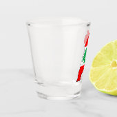 Libanon kaart met vlag shot glas (Links)