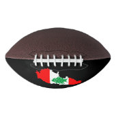 Libanon Kaart met Vlag Stenen Magneet American Football (Voorkant)