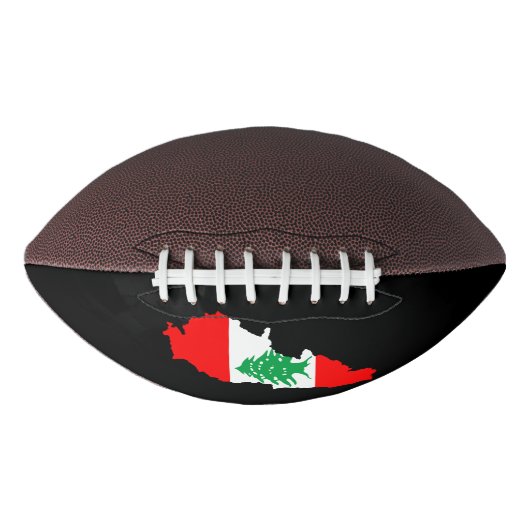 Libanon Kaart met Vlag Stenen Magneet American Football (Voorkant)