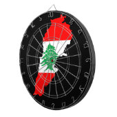 Libanon Kaart met Vlag Stenen Magneet Dartbord (Voorkant Rechts)