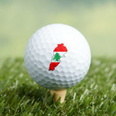 Libanon Kaart met Vlag Stenen Magneet Golfballen (Insitu Shirt)