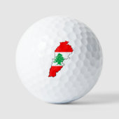 Libanon Kaart met Vlag Stenen Magneet Golfballen (Voorkant)
