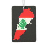 Libanon Kaart met Vlag Stenen Magneet Luchtverfrisser (Achterkant)