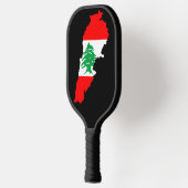 Libanon Kaart met Vlag Stenen Magneet Pickleball Paddle (Links)