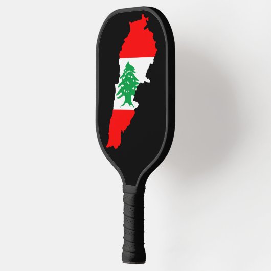 Libanon Kaart met Vlag Stenen Magneet Pickleball Paddle (Links)