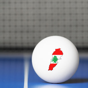 Libanon Kaart met Vlag Stenen Magneet Pingpongbal