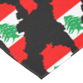 Libanon kaart met vlag tafelkleed (Gekanteld)