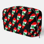 Libanon kaart met vlag toilettasje (Rechterhoek)