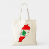 Libanon kaart met vlag tote bag (Achterkant)