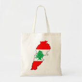 Libanon kaart met vlag tote bag (Voorkant)