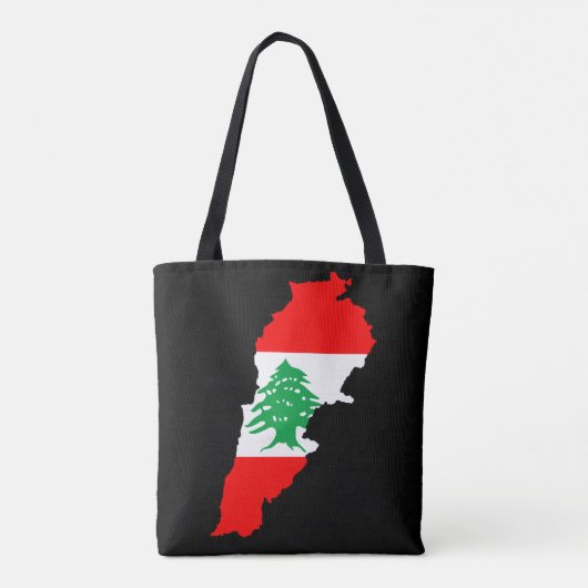 Libanon kaart met vlag tote bag (Achterkant)