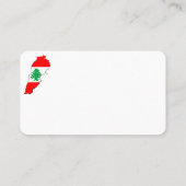 Libanon kaart met vlag visitekaartje (Achterkant)