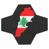 Libanon kaart met vlag voetbal (Enkel)
