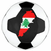 Libanon kaart met vlag voetbal (Voorkant)