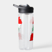 Libanon kaart met vlag waterfles (Rechts)