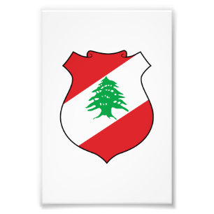 Libanon land wapen symbolen embleem vlag foto afdruk