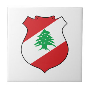 Libanon land wapen wapenschild symbool embleem vla tegeltje