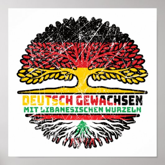 Libanon Libanees Duits Duitsland Boom Poster (Voorkant)