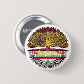 Libanon Libanees Spanje - vlag over boomstammen Ronde Button 5,7 Cm (Voorkant /achterkant)