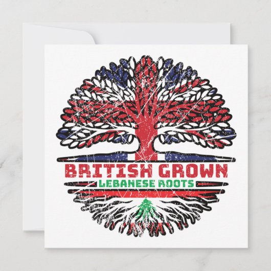 Libanon Libanees Verenigd Koninkrijk - Britse boom Kaart (Voorkant)