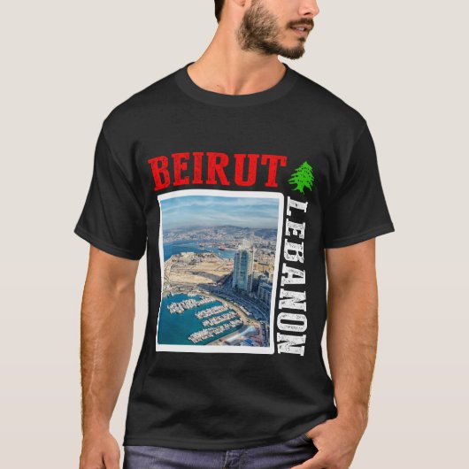 Libanon, Libanees, vlag van Libanon, Libanese vlag T-shirt (Voorkant)