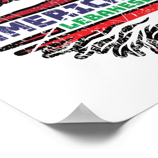 Libanon Libanese Verenigde Staten Verenigde Staten Poster (Hoek)