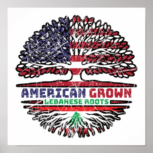 Libanon Libanese Verenigde Staten Verenigde Staten Poster (Voorkant)