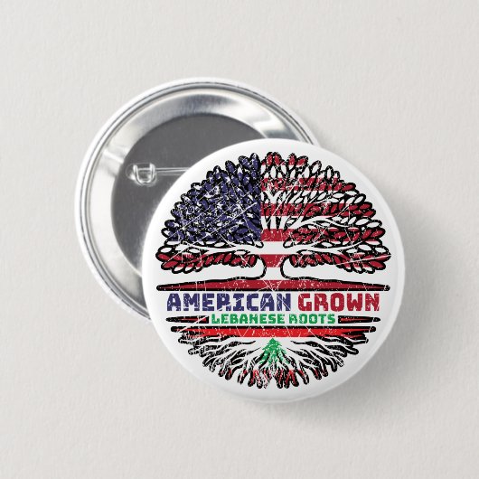 Libanon Libanese Verenigde Staten Verenigde Staten Ronde Button 5,7 Cm (Voorkant /achterkant)