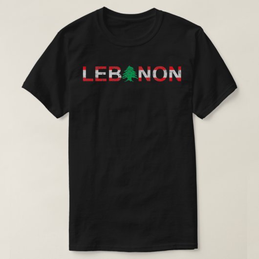 Libanon Libanese vlag Azië Levant Travel Cedar Bei T-shirt (Design voorkant)