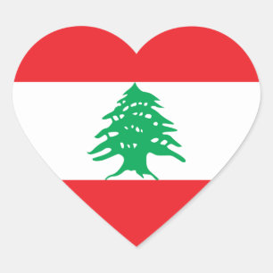 Libanon/Libanese vlag Hart Sticker