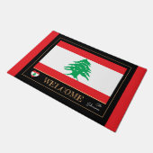 Libanon & Libanese vlag huis matten / sport Welkom (Schuin)