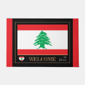Libanon & Libanese vlag huis matten / sport Welkom (Voorkant)