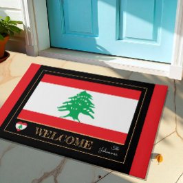 Libanon & Libanese vlag huis matten / sport Welkom