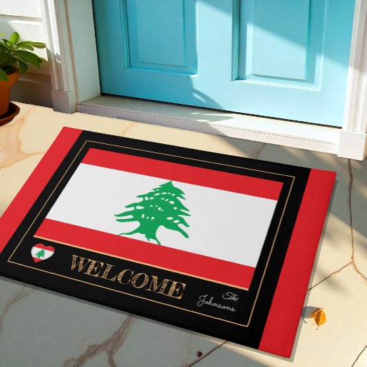 Libanon & Libanese vlag huis matten / sport Welkom