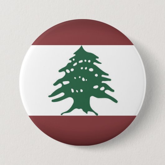 Libanon, Libanese vlag in donkere, gedempte kleure Ronde Button 7,6 Cm (Voorkant)