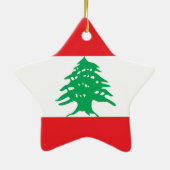 Libanon - Libanese vlag Keramisch Ornament (Achterkant)
