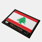 Libanon & Libanese vlag matten /sport Welkom (Schuin)