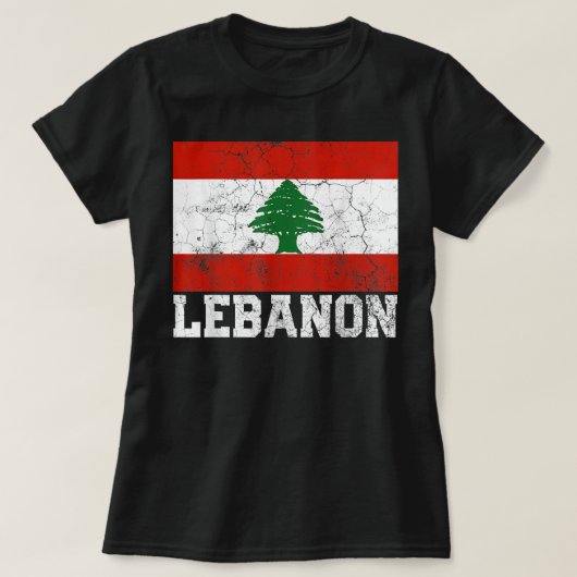 Libanon Libanese vlag Pride Country Shirt V (Design voorkant)